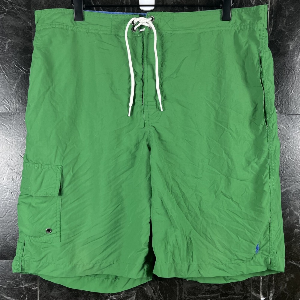 Polo Ralph Lauren Men's Green Swim Shorts Medium